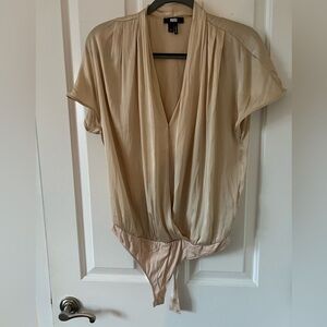 Paige Crème Silk Bodysuit